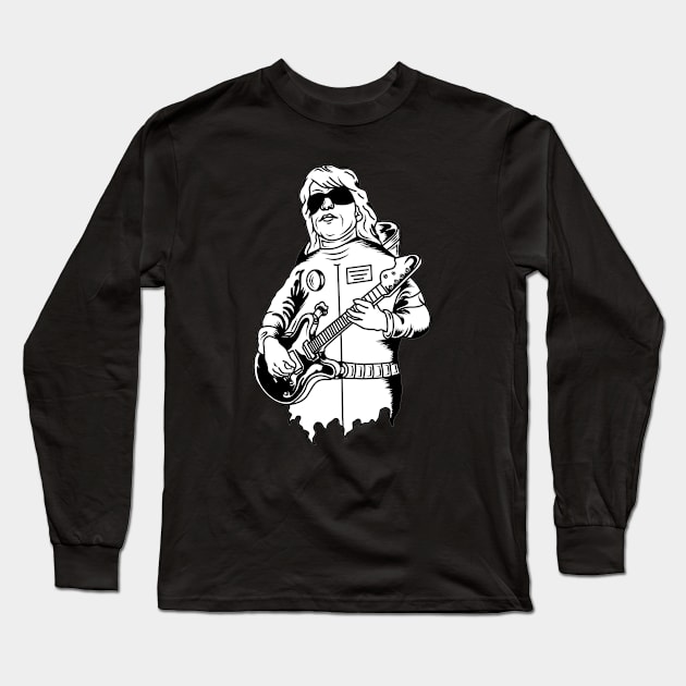 Astronaut Learn Guitar Long Sleeve T-Shirt by hallonaut